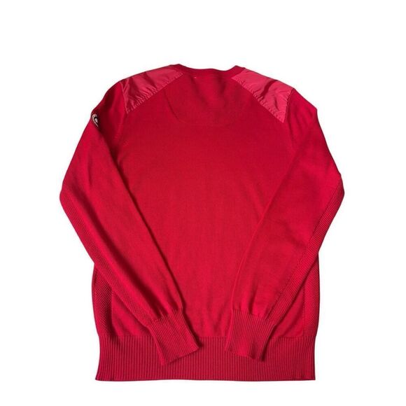 Canada Goose Red McLeod Sweater size S V-neck Pullover Merino Wool - Picture 3 of 14
